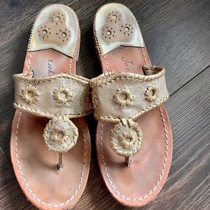 Gold Glitter Jack Rogers